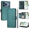 LIAOCY Custodia a Libro Portafoglio per Ulefone Note 22, Pelle PU con Fibbia Magnetica [9 Scomparti per Carte], Cover Business Antiurto con Supporto, Green.