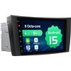 QIIKEN 64G+4G 8Core (2CA75+ 6CA55) Android 14 Autoradio da 8 pollici con schermo per Mercedes Benz E w211 w219 w209 B200 Viano R350 S320, Autoradio Doppio DIN con Canbus MirrorLink Navigation SWC ecc.