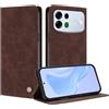 TAUYN Cover Custodia Folio in Pelle per Oppo A7 Pro Max | Design a Flip Magnetico Premium PU Pelle Antiurto Wallet Case, con Supporto & Porta Carta Protezione Completa. Marrone