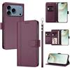 LIAOCY Custodia a Libro Portafoglio per Ulefone Note 22, Pelle PU con Fibbia Magnetica [9 Scomparti per Carte], Cover Business Antiurto con Supporto, Purple.