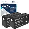 LCL 953XL Cartucce d'inchiostro Compatibile per HP L0S70AE | Sostituzione per Officejet Pro 7730 7740 8210 8218 8710 8715 8718 8719 8720 8725 8728 8730 8740 7720 8716(2-Pack, Nero)