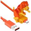 Generic Caricabatterie per telefono con cane Humping, cavi di ricarica di tipo C, design a forma di cane, cavo di ricarica USB creativo con movimento automatico dell'anca (arancione)