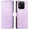 JUNETOP Cover per Xiaomi Redmi Note 14 4G, Custodia a Libro Lilla