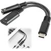 JRILUO Adattatore USB C a Jack 3,5 mm, 2 in 1 per Ricarica e Cuffie, 60W Rapida PD & Audio HiFi, Ascolta Musica e Ricarica Insieme, Compatibile Con Tutti i Dispositivi TYP-C