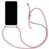 SIMao Custodia Collana per Cellulare Compatibile con Honor View 10 Lite/Honor 8X - Cover Silicone TPU Protettiva Trasparente - Custodia indossabile per Collo - Case a Tracolla con Cordina, Rosa