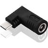 KUOQIY 65W PD USB C a DC Adattatore, Jack DC 6.5x1.4 mm Ingresso a USB-C Type-C Angolo 90 Gradi Spina di Alimentazione Adattatore di Ricarica, per Telefono, Laptop