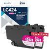 LCL Cartucce d'inchiostro Compatibile LC-424 LC424 LC-424M LC424M(2 Magenta | Sostituzione per BROTHER DCP-J1200W DCP-J1200WE Printer
