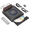 UNITEK Unità CD/DVD Esterna 7-in-1 per Notebook, Slot M.2 NVMe 10 Gbps, SD/MicroSD, USB-C/A, Trasferimento Diretto da CD a M.2 per Ufficio e Creativi