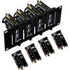 GeeekPi 10 pollici 2U Rackmount for Raspberry Pi 5, with 4PCS PCIe to M.2 NVMe SSD Adapters, Holds up to 4 Raspberry Pi 5 Boards, Compatible with DeskPi RackMate T1/T0/T2/10 inch Server Rack