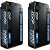 DXF Batteria Lipo DXF 2S Shorty 7.6V 7000mAh 140C 5mm T Plug Hardcase per Buggy 1/10, Truggy, Offroad, Barca, Auto, Camion, RACING, Elicottero