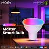 MOES Tuya Matter WiFi GU10 Lampadina intelligente Dimmerabile Luce a Led 16 milioni di colori RGB C + W Lampada a candela Controllo vocale Alexa Google Home