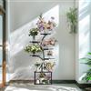 Wisfor Espositore Industriale a Forma di Albero per Piante, Scaffale Organizzatore Multiplo, Porta Fiori Angolare per Arredamento Casa e Giardino