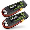 NONE Batteria OVONIC Lipo RC 11,1 V 2200 mAh 50C 3S con XT60 per RC Evader BX Auto RC Camion RC Truggy RC Aereo UAV Drone FPV (2 Pa