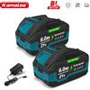 NONE Kamolee 21V 6.0Ah 6000mAh Batteria agli ioni di litio BL1860 Trapano a mano Batteria Utensili elettrici Supporto Kamolee/SROGGEN Utensili elettrici Attrezzi da giardino