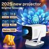 LynCast Mini proiettore 1080P/4K supportato, WiFi 6 e Bluetooth 5.4, proiettore portatile Android TV a corto raggio per film all'aperto Home Theater