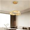 VETRULUS Lampadario a soffitto in cristallo dorato Decorazione Lampadario a sospensione per la casa Soggiorno Lampade da soffitto a LED Pendenti di illuminazione moderna