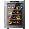 Cecotec Bolero GrandSommelier 1255 CoolWood E Vinaffina, Capacità 12 Bottiglie, Ripiani in Legno, Controllo Touch