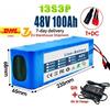 Ddadache 2025 Nuovo pacco batteria agli ioni di litio 48V 100Ah 2000W 13S3P DC/T adatto per motori 48V con caricabatterie BMS + 54.6V