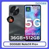 DOOGEE Note59 Pro+ 5G Smartphone 36GB 512GB 6.75 "HD+ 120Hz UNISOC T8200 50MP Fotocamera 6250mAh Batteria Android 15 NFC Cellulare