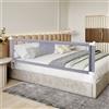 NONE Barriera per letto per bambini Accessorio di protezione per la cameretta per bambini e bambine grigio/blu/rosa 150/180 cm