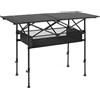 NONE Tavolo da Campeggio Pieghevole Regolabile in Alluminio con Ampio Spazio di Archiviazione e Borse per Trasporto, Ideale per Spiaggia, Campeggio, Barbecue, Feste, Picnic