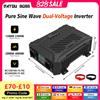 DATOUBOSS Inverter Portatile DATOUBOSS a Doppia Tensione 1200W/2300W DC12V/24V con Commutazione Automatica, Onda Sinusoidale Pura per Camper e Sistemi Solari Off-Grid