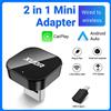 XUDA Adattatore Wireless 2 in 1 XUDA 2026 per CarPlay e Android Auto, WiFi 5Ghz Type-C/USB Plug & Play CarPlay Wireless