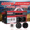 Seeiswork Inverter per Auto 4000W da 12V a 220V Onda Sinusoidale Pura con 4 Porte USB e Display Voltaggio, Inverter per Veicoli per Uso Esterno