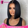 SUIFENGWU Parrucca Bob senza colla, realizzata con capelli umani, pronta da indossare, parrucca Bob corta, parrucca con rete frontale in pizzo, parrucche in capelli umani, parrucche senza colla con rete