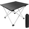 NONE Tavolo pieghevole portatile da campeggio, tavolo pieghevole da esterno in lega di alluminio ultraleggero ad alta resistenza per feste in giardino, picnic, barbecue 40*35*32 cm