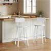 WOLTU Set di 2 Sgabelli da Bar in Stile Nordico Vintage, Sedie da Cucina con Poggiapiedi e Struttura in Metallo, Sgabelli Alti per Colazione