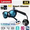 Lenovo Occhiali Smart AI Lenovo 1200MP 8KHD con Cambio Colore, Traduzione AI ChatGPT, Fotocamera, Chiamate Bluetooth, Assistente Vocale, Controllo Musica per Uomo