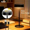 KFV Lampada da Scrivania LED KVF, Luce Solare da Tavolo, Lampada per Camera da Letto e Campeggio, Due Modalità di Ricarica, 3 Temperature di Colore, Impermeabile
