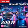 Lenovo Occhiali Smart AI Lenovo 8K HD con Cambio Colore, Chiamate Bluetooth, Fotocamera, Controllo Vocale, Assistente Vocale, Chat GPT, Occhiali da Sole Uomo Donna 2026