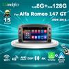 wondefoo Autoradio Multimediale Android 15 da 7 Pollici con Carplay Wireless per Alfa Romeo 147 GT 2004-2019, Lettore Multimediale Bluetooth, Navigazione, WIFI, 4G, BT 1 DIN