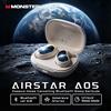 MONSTER Auricolari Monster A05 per chi dorme sul fianco, Bluetooth 6.0, riduzione del rumore passiva invisibile, bassi potenti, auricolari wireless TWS