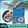 NONE Podofo Set di 8 Chiavi per Spurgo Freni 7-12mm, Chiave a 12 Punti, Tubo di Scarico 1,2m, Bussole a 6 Punti per Sistemi di Frizione Idraulica per Auto e Camion