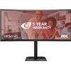 AOC E4 CU34E4CV Monitor PC 86,4 cm (34") 3440 x 1440 Pixel UltraWide Quad HD LCD Nero [CU34E4CV]