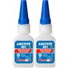 LOCTITE 401, Adesivo istantaneo multiuso, Cianoacrilato a polimerizzazione rapida, Colla universale adatta a materiali porosi, 1 flacone da 20g (Confezione da 2)