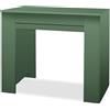 FRANKYSTAR Fortino - Consolle Tavolo Allungabile 91x50/250 cm con 4 Prolunghe in Melaminico Antigraffio Verde Salvia