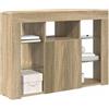 vidaXL Hoek LED TV Kast 100x40x68cm Sonoma Eiken Bewerkt hout