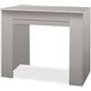 FRANKYSTAR Fortino - Consolle Tavolo Allungabile 91x50/250 cm con 4 Prolunghe in Melaminico Antigraffio Tortora
