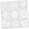 MAGICLULU Stencil per Pittura di Girasoli 9 Pezzi in Plastica Riutilizzabile per Pareti, Tela e Mobili, Set Stencil Floreali per Disegno Creativo e Decorazione DIY