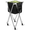 KQFCAZRE Carrello Porta Palline da Tennis Pieghevole Leggero Carrello Porta Palline da Tennis con Ruote Antiruggine Contenitore per Allenamenti, Tennis Cart Silver