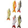 UKCOCO Esche da Pesca Simulate a Pesce Segmentato 10cm 16,5g | Perline Sonore, Plastico Riutilizzabile, per Spigola e Persico, Confezione da 5 Pezzi