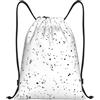 Kfjghhl Nero Bianco Speck Coulisse Zaino Borsa Sport Sackpack Bulk Cinch Gym Bag Donne Uomini Bambini Sport All'aperto, Nero , S, Vacanze
