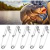 CCYLEZ Clip da Pesca in Acciaio Inossidabile da 15 Pezzi Durevole Moschettone per Palangari per Accessorio Portatile per la Pesca al Tonno