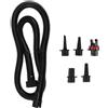 Amosfun Tubo Flessibile Pompa per Paddleboard e Kayak, Adattatore Pompa per Tavola Gonfiabile, PVC Nero, Portatile, Anti-Perdita, per Kayak Gonfiabile e Barca, per Laghi e attività