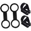 BELLIFFY Supporto per Maschera e Boccaglio 4 Pezzi in ABS e Silicone | Ricambio Compatto Riutilizzabile, Nero, Sgancio Rapido Regolabile, per Subacquei e Snorkeling