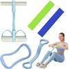 GUHIRALONA 5 fasce di resistenza con manico, per allenamento addominale a casa, per allenamento completo del corpo, attrezzo fitness per allenamento a casa, in ufficio e in viaggio